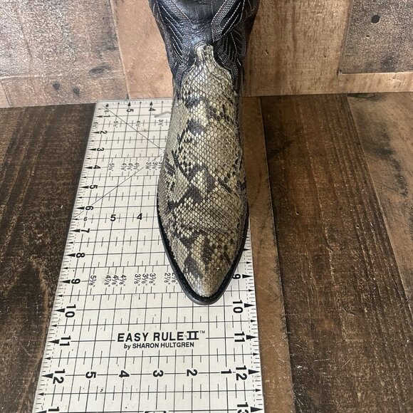 Dan Post Vintage Snakeskin Western Cowboy Boots Womens 7 M - Picture 6 of 12